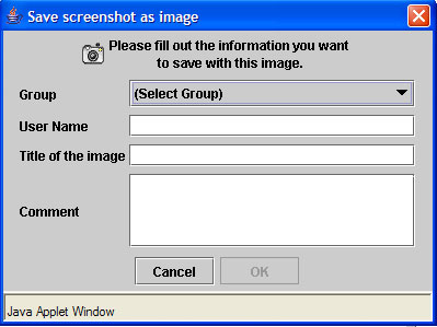 The Screenshot Dialog Box