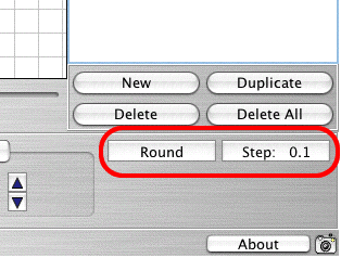 Round button and Step button